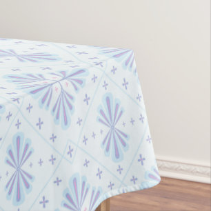 Nappe Motif géométrique floral bleu pastel répétitif