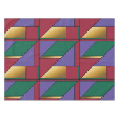 Nappe Motif géométrique Gold violet vert rouge (Devant (Horizontal))