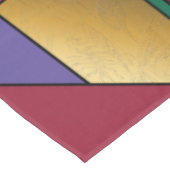 Nappe Motif géométrique Gold violet vert rouge (Angle)