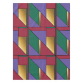 Nappe Motif géométrique Gold violet vert rouge (Devant)