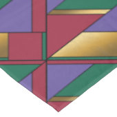 Nappe Motif géométrique Gold violet vert rouge (Angle)