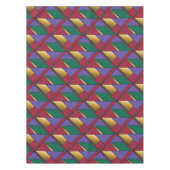 Nappe Motif géométrique Gold violet vert rouge (Devant)