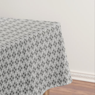 Nappe motif géométrique gris noir et blanc fin