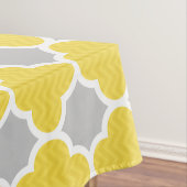 Nappe Motif géométrique jaune et gris de Quatrefoil (In Situ)