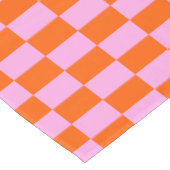 Nappe Motif géométrique moderne à carreaux rose orange a (Angle)