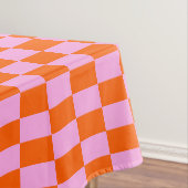 Nappe Motif géométrique moderne à carreaux rose orange a (In Situ)