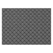 Nappe Motif géométrique moderne noir et argent (Devant (Horizontal))