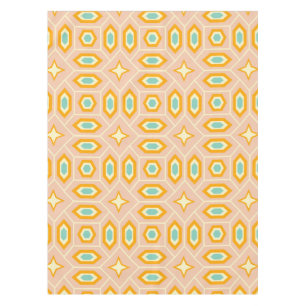 Nappe Motif géométrique rétro avec hexagones et étoiles