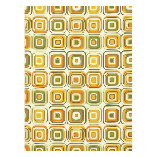 Nappe Motif géométrique rétro les années 70 dans les ton (Devant)