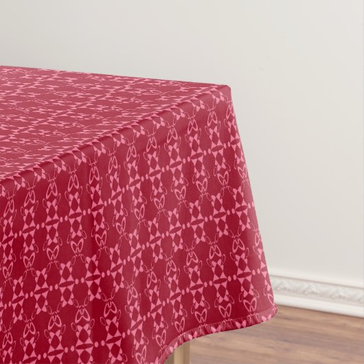 Nappe Motif géométrique rouge rétro (In Situ)