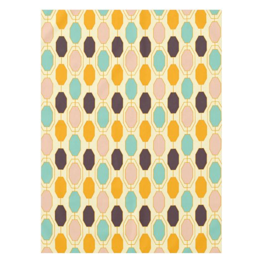 Nappe Motif géométrique vibrant avec des rangées de s oc (Devant)
