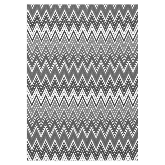 Nappe Motif géométrique zigzag noir et blanc (Devant)