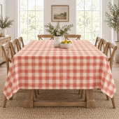 Nappe Motif Gingham Orange Simple Classique