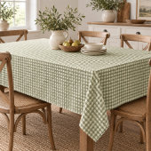 Nappe Motif Gingham Vert Classique Simple