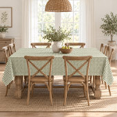 Nappe Motif Gingham Vert Classique Simple
