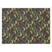 Nappe Motif Ginkgo Burgundy Sarcelle (Devant (Horizontal))