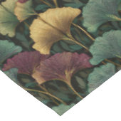 Nappe Motif Ginkgo Burgundy Sarcelle (Angle)