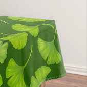 Nappe Motif Ginkgo sur vert foncé (In Situ)