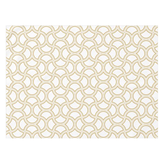Nappe Motif Gold Art Déco en blanc (Devant (Horizontal))
