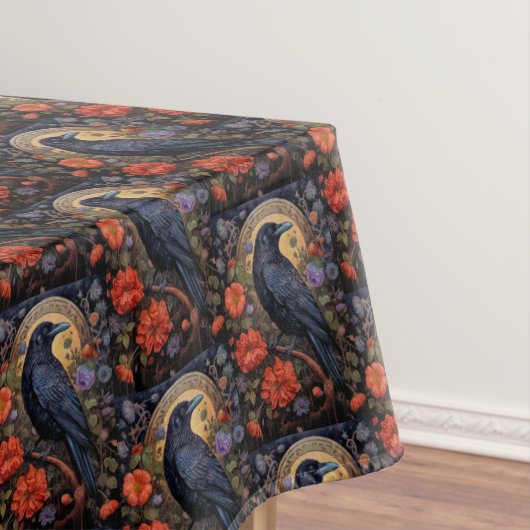 Nappe Motif gothique noir corbeau noir (In Situ)