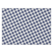 Nappe Motif graphique à fleurs bleues (Devant (Horizontal))