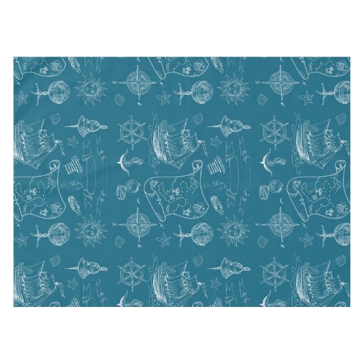 Nappe Motif graphique nautique de modèle (Devant (Horizontal))