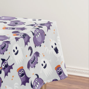 Nappe Motif Halloween Fantômes et Monstres effrayants