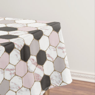 Nappe Motif Hexagon de marbre géométrique moderne