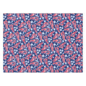 Nappe Motif homard élégant rouge et marine (Devant (Horizontal))