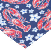 Nappe Motif homard élégant rouge et marine (Angle)