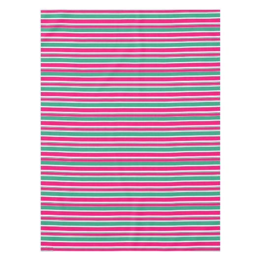 Nappe Motif horizontal rayé rouge-vert (Devant)