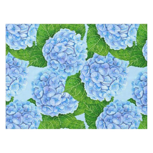 Nappe Motif hydrangée bleu (Devant (Horizontal))