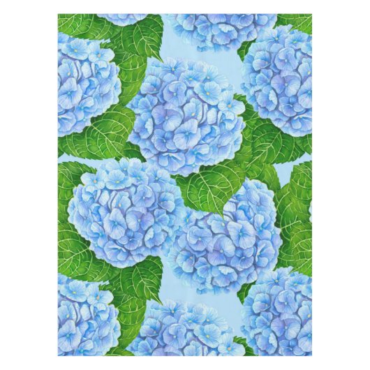 Nappe Motif hydrangée bleu (Devant)