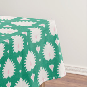 Nappe Motif ikat vert rose texturé chic moderne