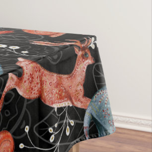 Nappe Motif intrigué d'animaux de la forêt