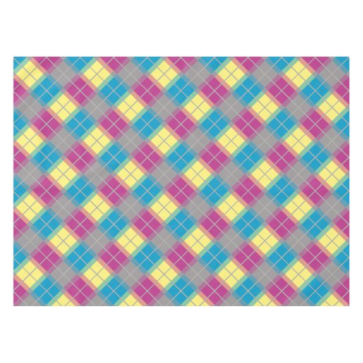 Nappe Motif jaune bleu violet (Devant (Horizontal))
