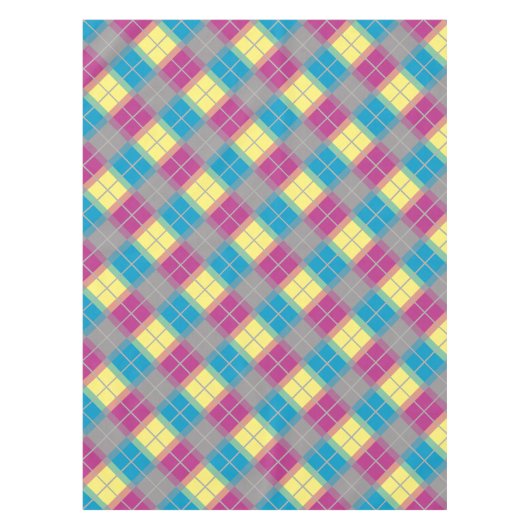 Nappe Motif jaune bleu violet (Devant)