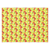 Nappe Motif jaune de fraise et de fleur (Devant (Horizontal))
