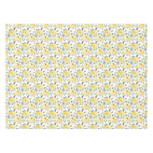 Nappe Motif jaune et bleu d'aquarelle (Devant (Horizontal))