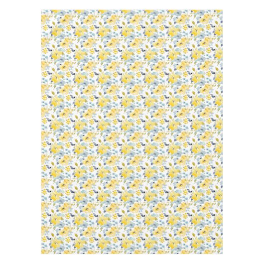 Nappe Motif jaune et bleu d'aquarelle (Devant)