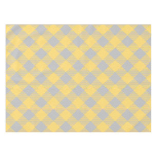 Nappe Motif jaune et gris à la mode de guingan de