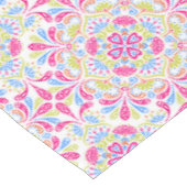 Nappe Motif kaléidoscope rose et vert (Angle)