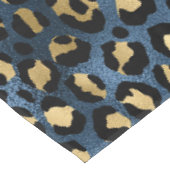 Nappe Motif léopard bleu or monogramme (Angle)
