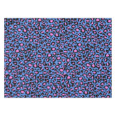 Nappe Motif léopard en framboise sur bleu électrique (Devant (Horizontal))