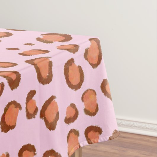 Nappe Motif Leopard moderne Poster de animal rouge rose (In Situ)