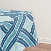 Nappe Motif Lignes Bleues (In Situ)