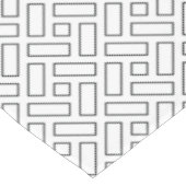 Nappe Motif linéaire noir et blanc - blanc (Angle)