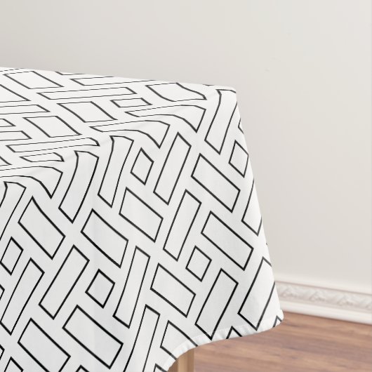 Nappe Motif linéaire noir et blanc - blanc (In Situ)