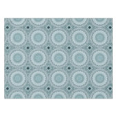 Nappe Motif Mandala Bleu et Gris Orageux (Devant (Horizontal))