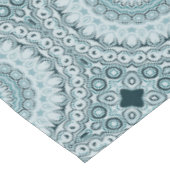 Nappe Motif Mandala Bleu et Gris Orageux (Angle)